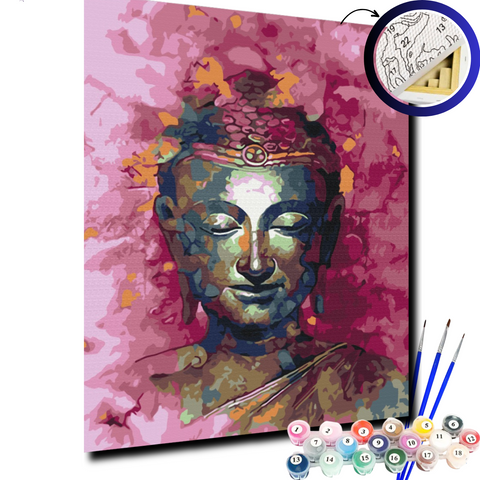 Картина за номерами Будда в рожевих відтінках BS25274 фото