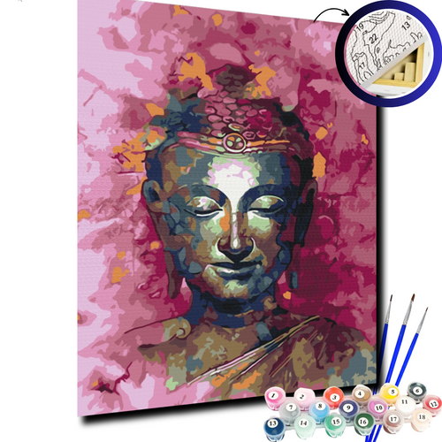Картина за номерами Будда в рожевих відтінках BS25274 фото