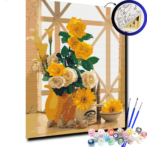 Картина за номерами Жовтий натюрморт BS51402 фото