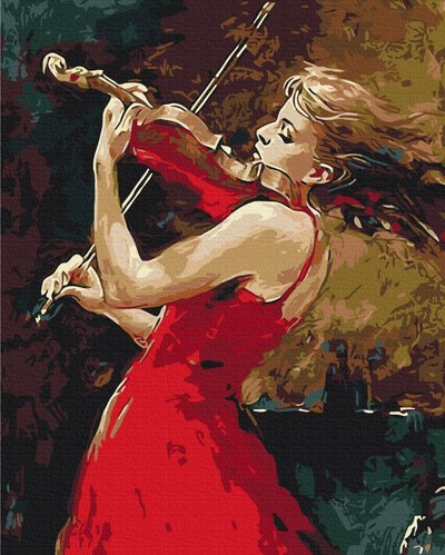 Картина за номерами Дівчина зі скрипкою BS491 фото