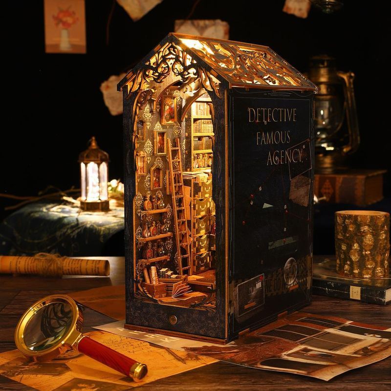 Музикальний Букнук diy Bookend Детективна Агенція, Синій, Уцінка 1