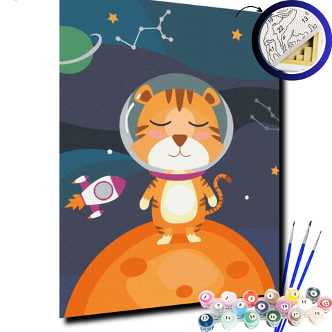 Картина за номерами Тигренятко космонавт KBS0102 фото