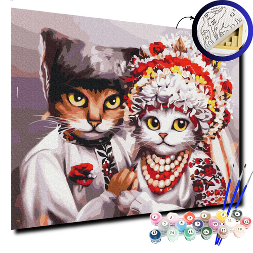 Картина за номерами Весілля українських котиків ©Маріанна Пащук BS53340 фото